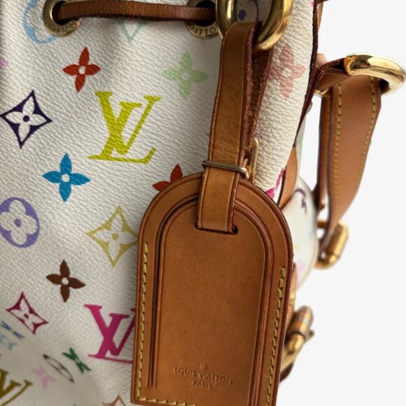 Louis Vuitton X Murakami White Monogram 2005 Vintage Noe Bag - Picture 4 of 9